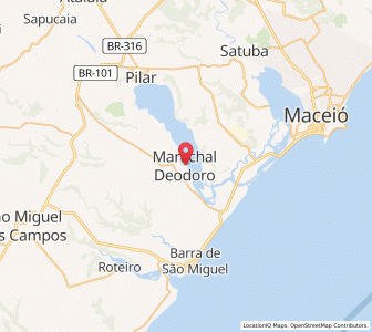 Map of Marechal Deodoro, Alagoas