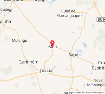 Map of Mari, Paraíba