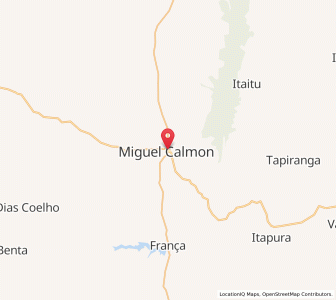 Map of Miguel Calmon, Bahia