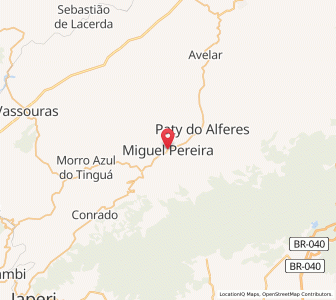 Map of Miguel Pereira, Rio de Janeiro