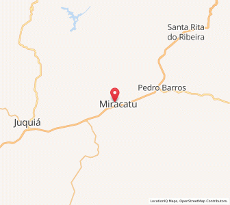 Map of Miracatu, São Paulo