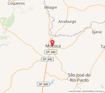 Map of Mococa, São Paulo