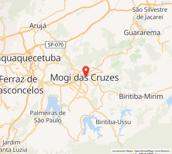 Map of Mogi das Cruzes, São Paulo