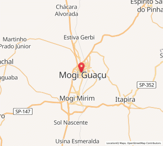 Map of Mogi Guaçu, São Paulo