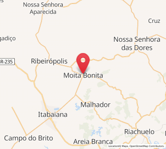 Map of Moita Bonita, Sergipe