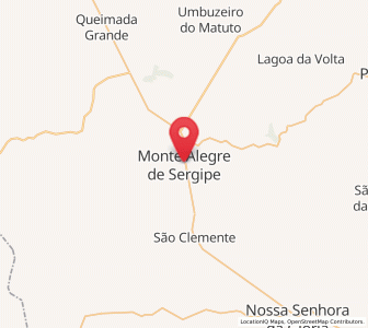 Map of Monte Alegre de Sergipe, Sergipe