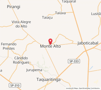 Map of Monte Alto, São Paulo