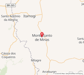 Map of Monte Santo de Minas, Minas Gerais