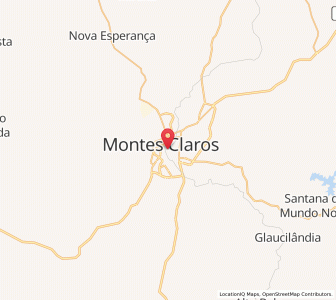 Map of Montes Claros, Minas Gerais