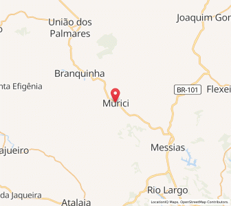 Map of Murici, Alagoas