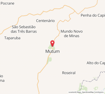 Map of Mutum, Minas Gerais