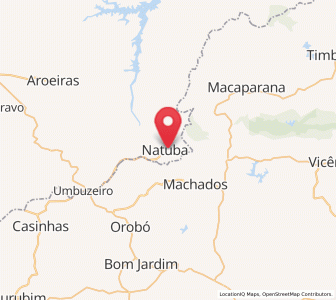 Map of Natuba, Paraíba