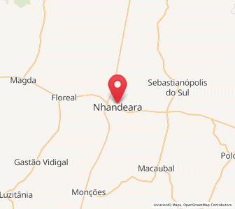 Map of Nhandeara, São Paulo