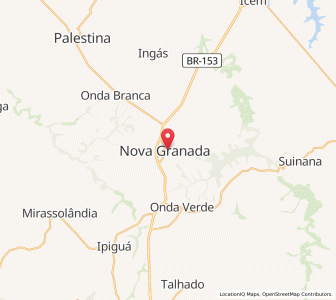 Map of Nova Granada, São Paulo