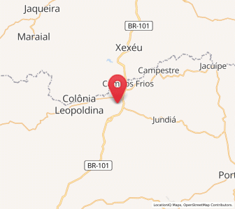Map of Novo Lino, Alagoas
