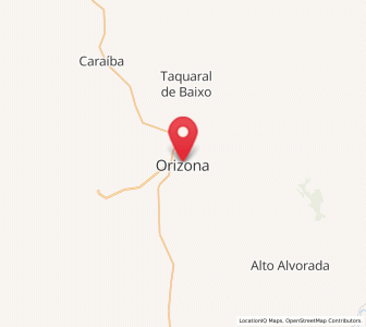 Map of Orizona, Goiás
