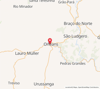Map of Orleans, Santa Catarina