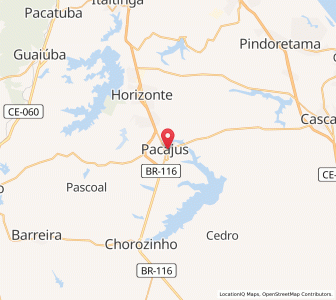 Map of Pacajus, Ceará