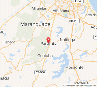 Map of Pacatuba, Ceará