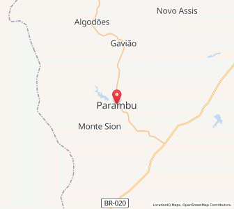 Map of Parambu, Ceará
