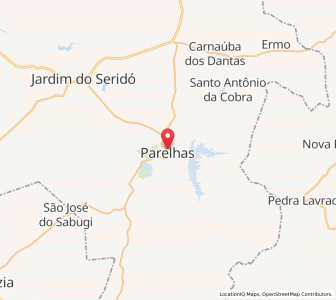 Map of Parelhas, Rio Grande do Norte
