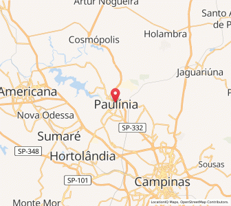 Map of Paulinia, São Paulo