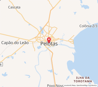 Map of Pelotas, Rio Grande do Sul