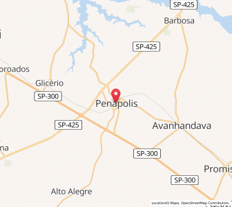 Map of Penápolis, São Paulo