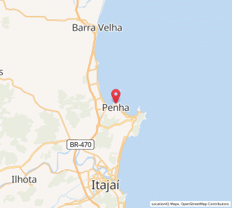 Map of Penha, Santa Catarina