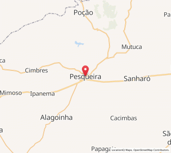 Map of Pesqueira, Pernambuco