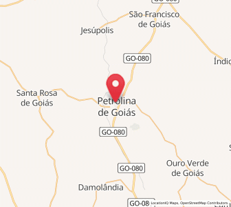 Map of Petrolina de Goiás, Goiás