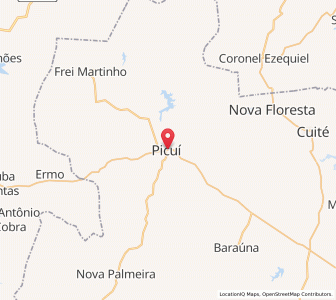 Map of Picuí, Paraíba