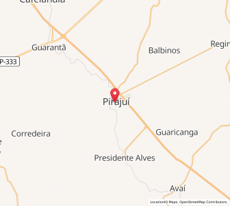 Map of Pirajuí, São Paulo