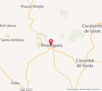 Map of Pirenópolis, Goiás