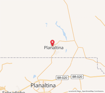 Map of Planaltina, Goiás