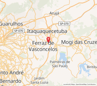Map of Poá, São Paulo