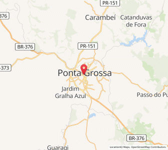 Map of Ponta Grossa, Paraná