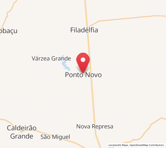 Map of Ponto Novo, Bahia