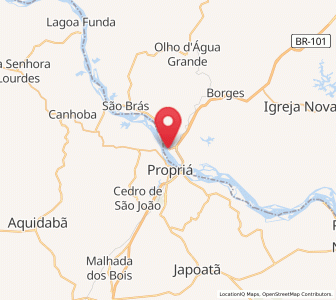 Map of Porto Real do Colégio, Alagoas
