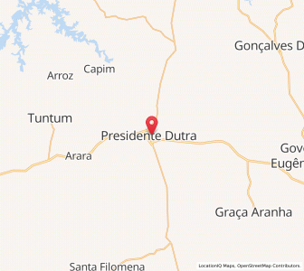 Map of Presidente Dutra, Maranhão