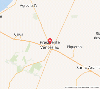 Map of Presidente Venceslau, São Paulo