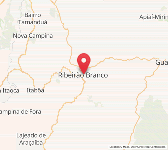 Map of Ribeirão Branco, São Paulo