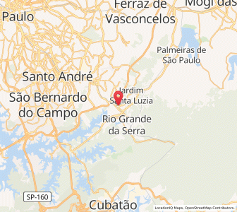 Map of Ribeirão Pires, São Paulo