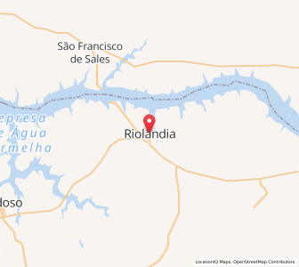 Map of Riolândia, São Paulo