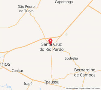 Map of Santa Cruz do Rio Pardo, São Paulo
