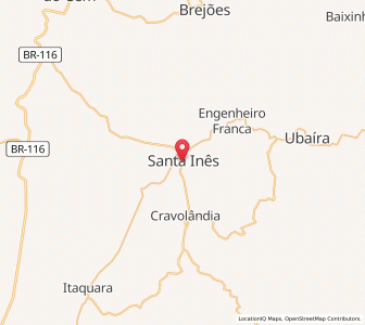 Map of Santa Inês, Bahia
