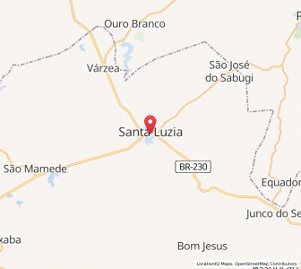 Map of Santa Luzia, Paraíba