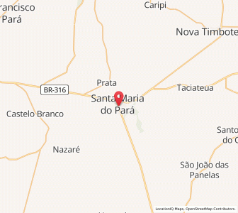 Map of Santa Maria do Pará, Pará