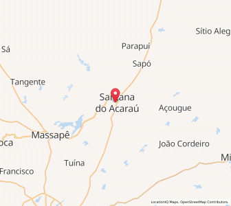 Map of Santana do Acaraú, Ceará