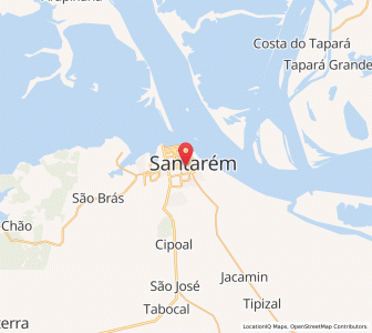 Map of Santarém, Pará